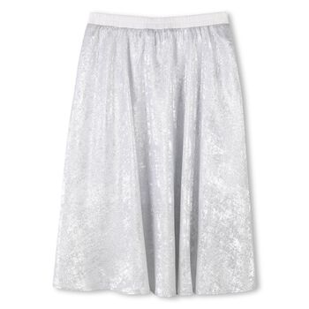 Girls Silver Logo Skirt