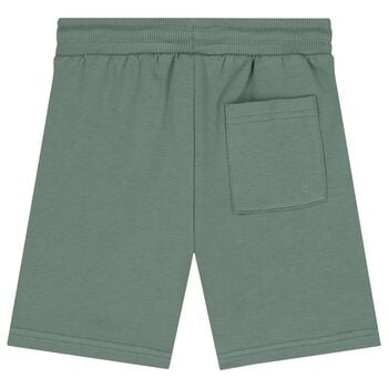 Boys Green Logo Shorts