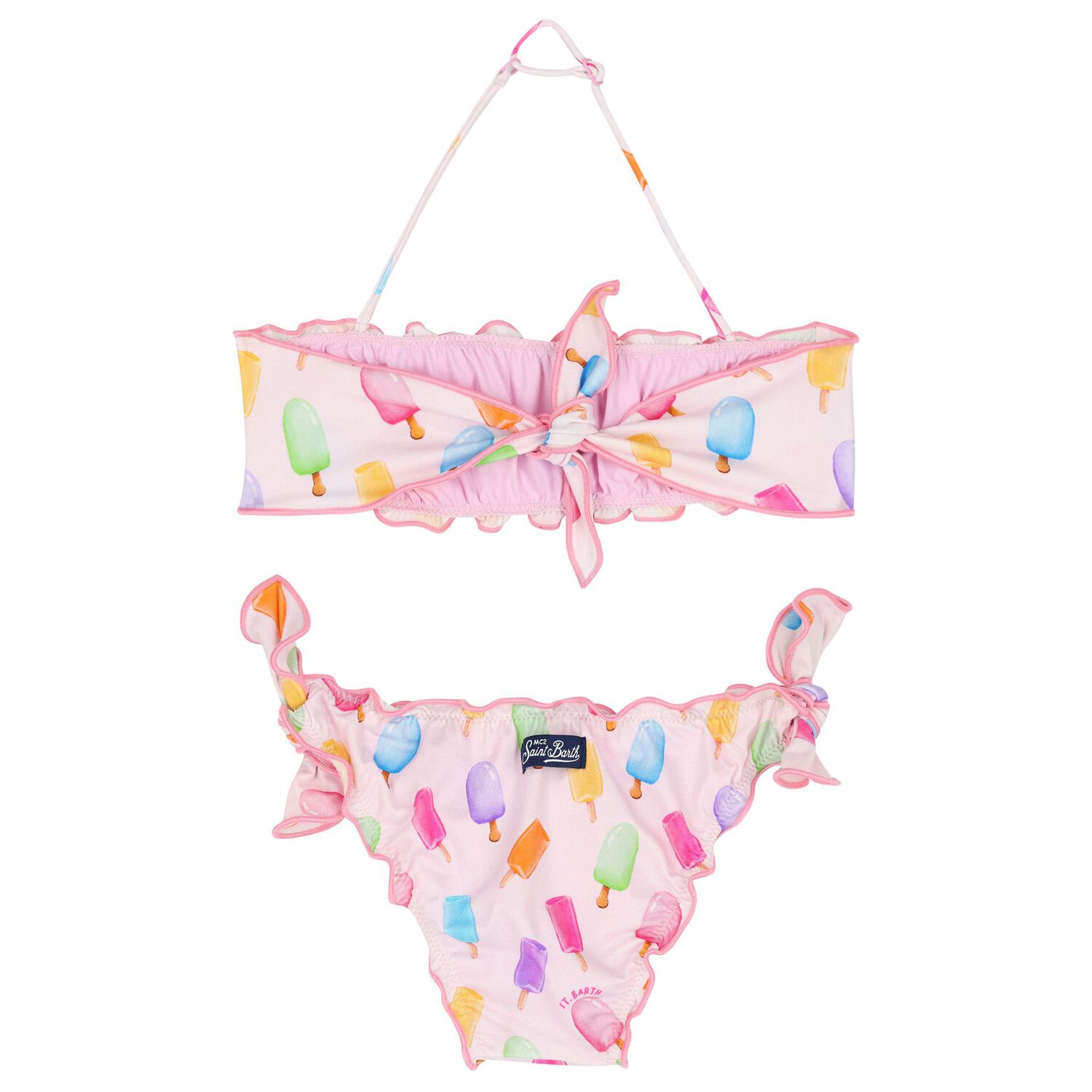 Girls Pink Popsicle Logo Bikini, 1, hi-res image number null