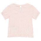 Baby Girls Pink Logo Gingham Shorts Set, 1, hi-res