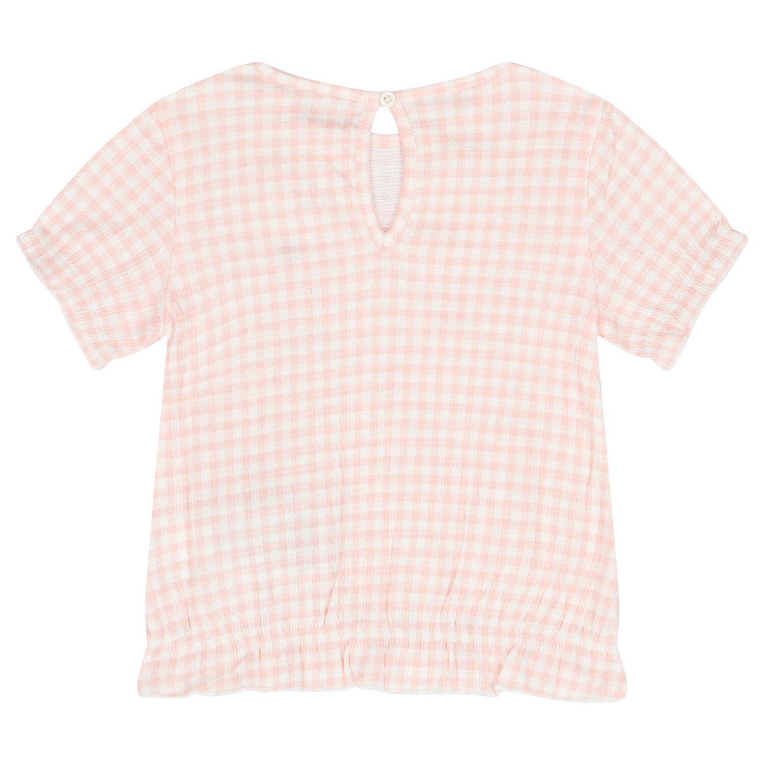 Baby Girls Pink Logo Gingham Shorts Set, 1, hi-res