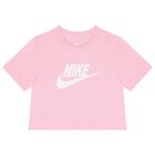 Girls Pink & White Logo T-Shirt, 3, hi-res