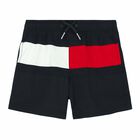 Boys Navy Swim Shorts, 2, hi-res