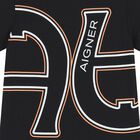 Younger Boys Black Logo T-Shirt, 2, hi-res