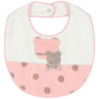 Baby Girls Pink & Ivory Bib ( 2-Pack ), 1, hi-res