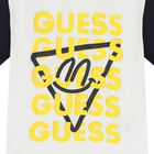 Baby Boys White & Yellow Logo Shorts Set, 1, hi-res