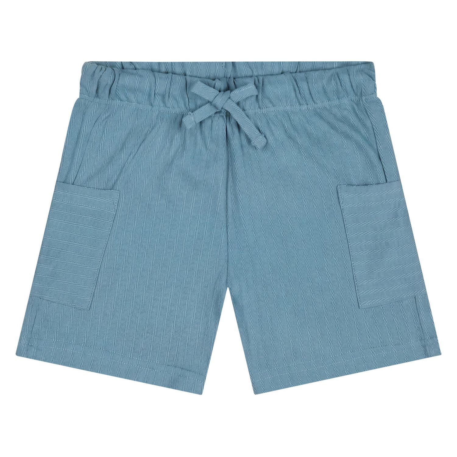 Younger Boys Ivory & Blue Shorts Set, 1, hi-res