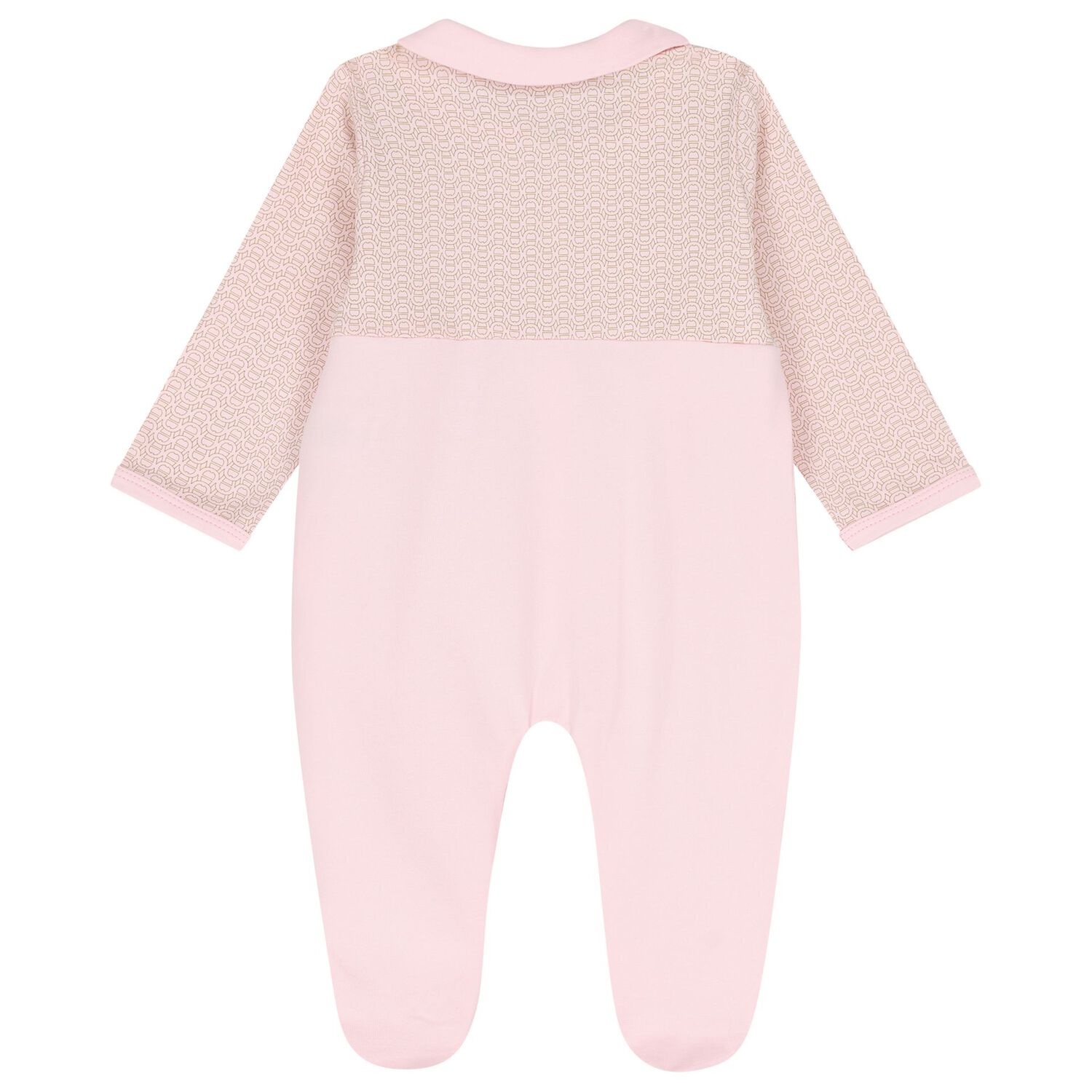 Baby Girls Pink & Gold Logo Babygrow, 3, hi-res