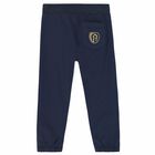 Younger Boys Navy Logo Joggers, 1, hi-res