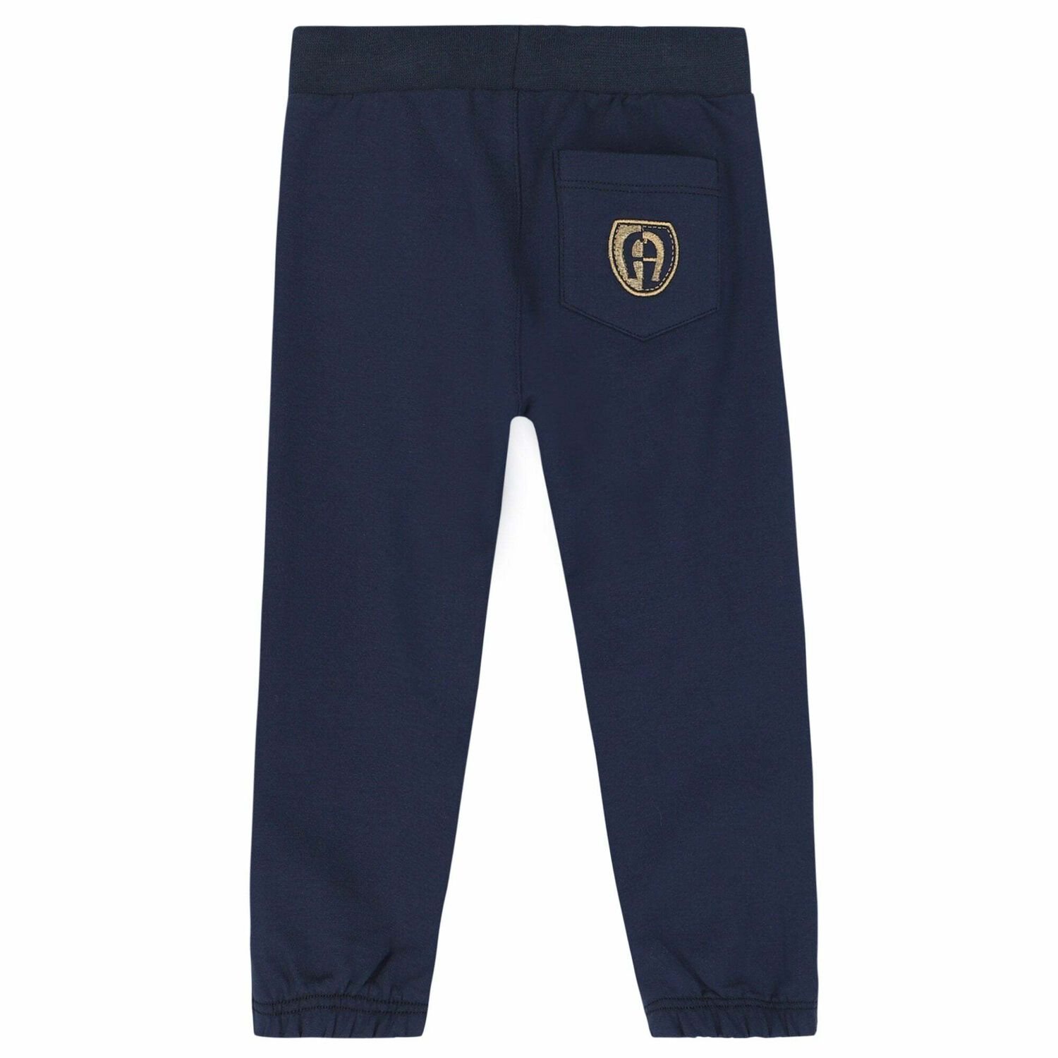 Younger Boys Navy Logo Joggers, 1, hi-res