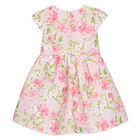 Girls Pink Floral Printed Dress, 1, hi-res