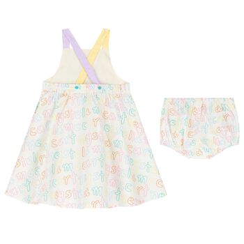 Younger Girls Ivory Logo Dress Set