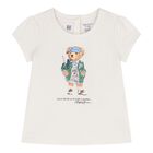 Baby Girls Ivory, Pink & Blue Tartan Polo Bear Shorts Set, 1, hi-res