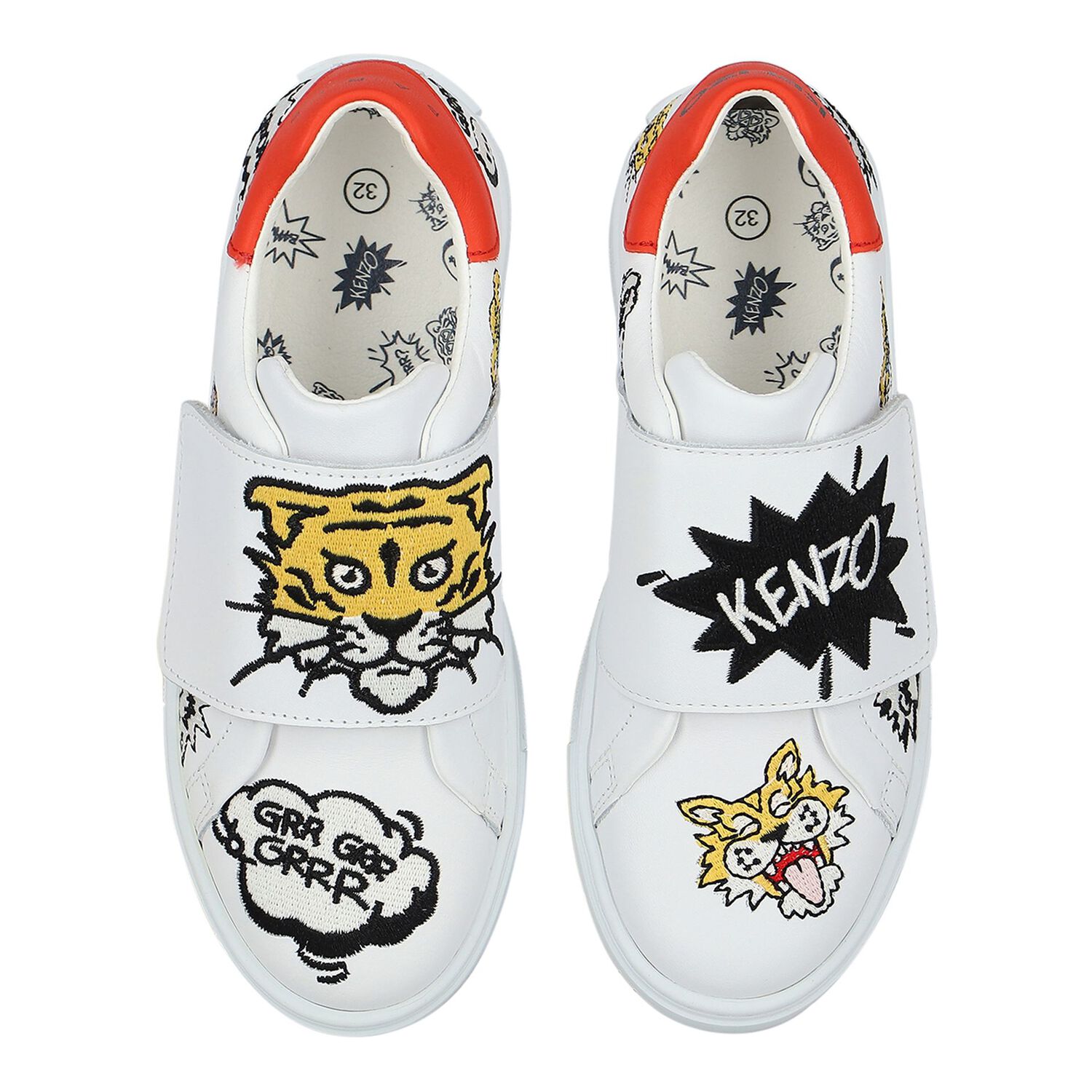 Ivory Tiger Logo Trainers, 1, hi-res image number null
