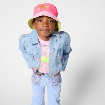 Girls Blue Denim Rhinestone Jeans