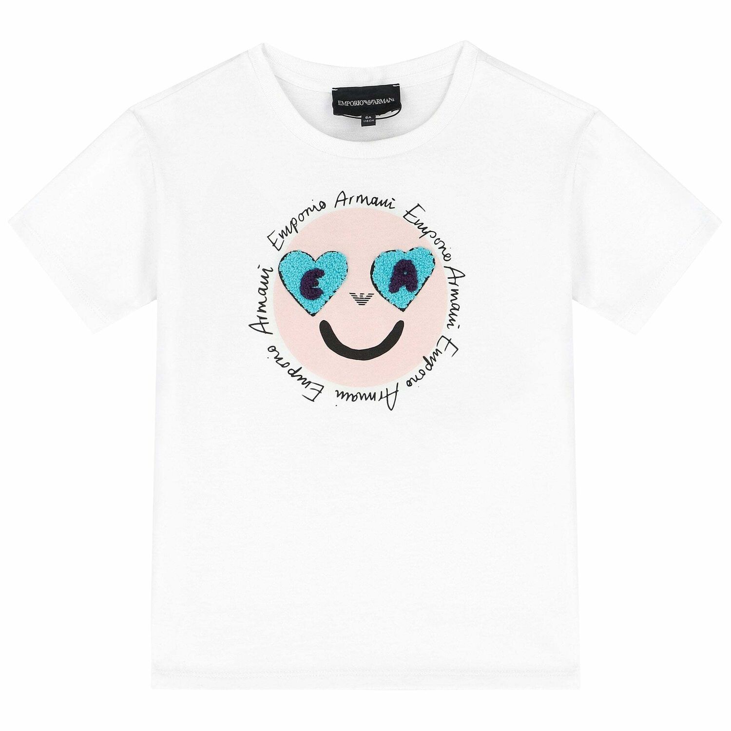 Girls White Logo T-Shirt, 1, hi-res