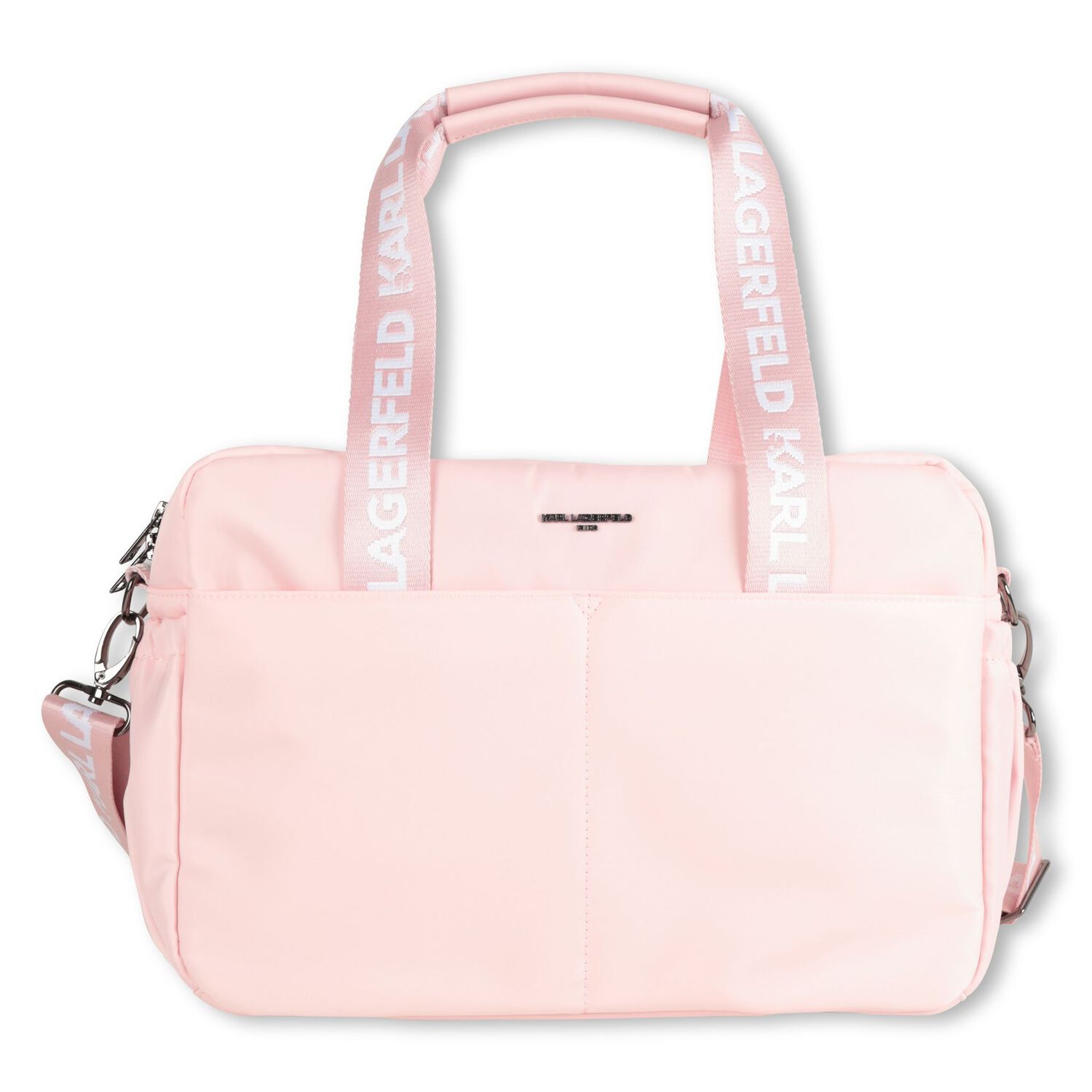 Baby Girls Pink Logo Changing Bag, 2, hi-res