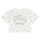 Girls White Floral Logo T-Shirt, 1, hi-res