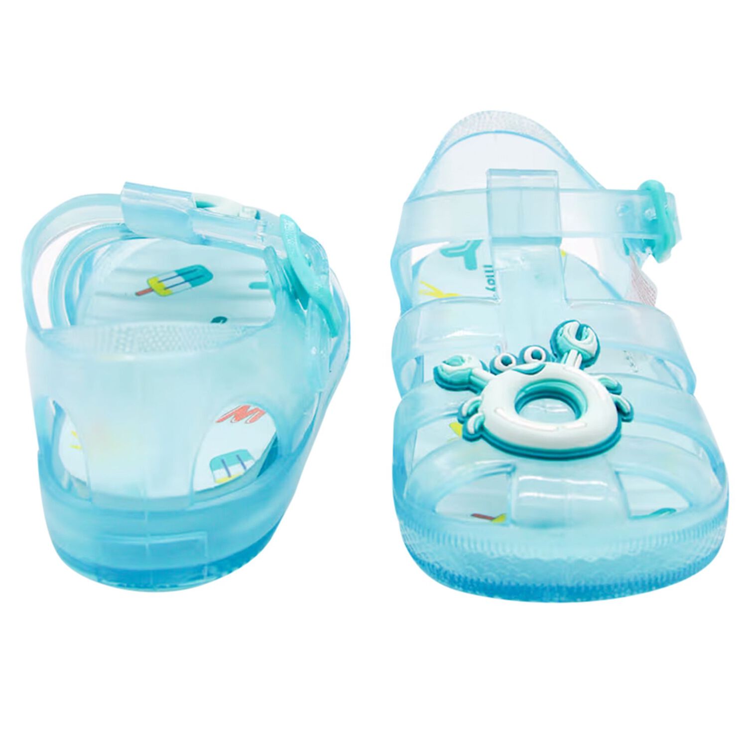 Younger Boys Blue Jelly Sandals, 2, hi-res