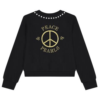 Girls Black Logo Sweatshirt