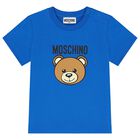Blue Teddy Bear Logo Shorts Set, 1, hi-res