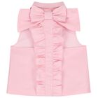 Girls Pink Ruffled Skirt Set, 2, hi-res