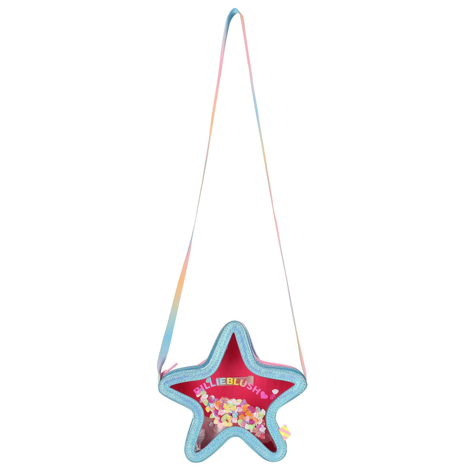 Girls Blue Starfish Shoulder Bag, 1, hi-res