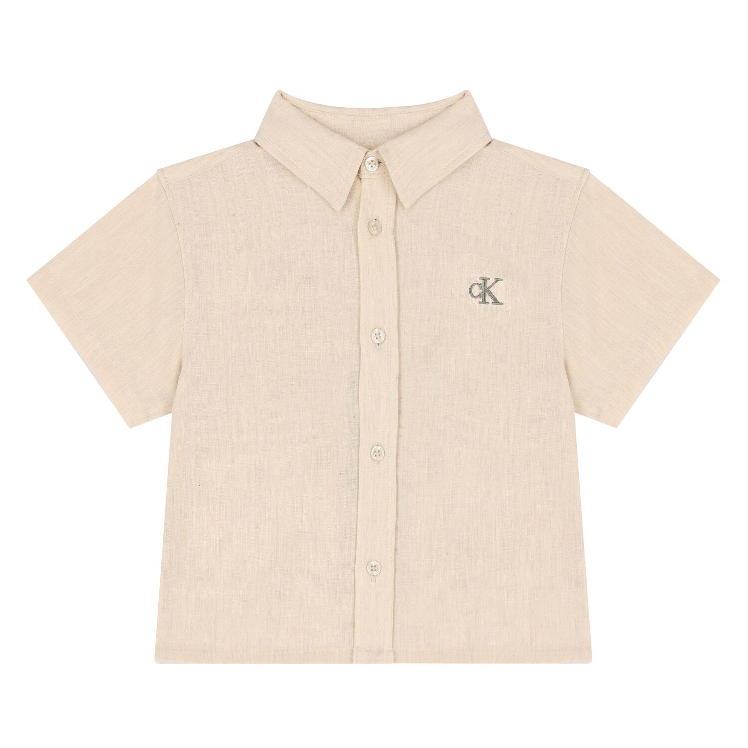 Younger Boys Beige Logo Shorts Set, 1, hi-res