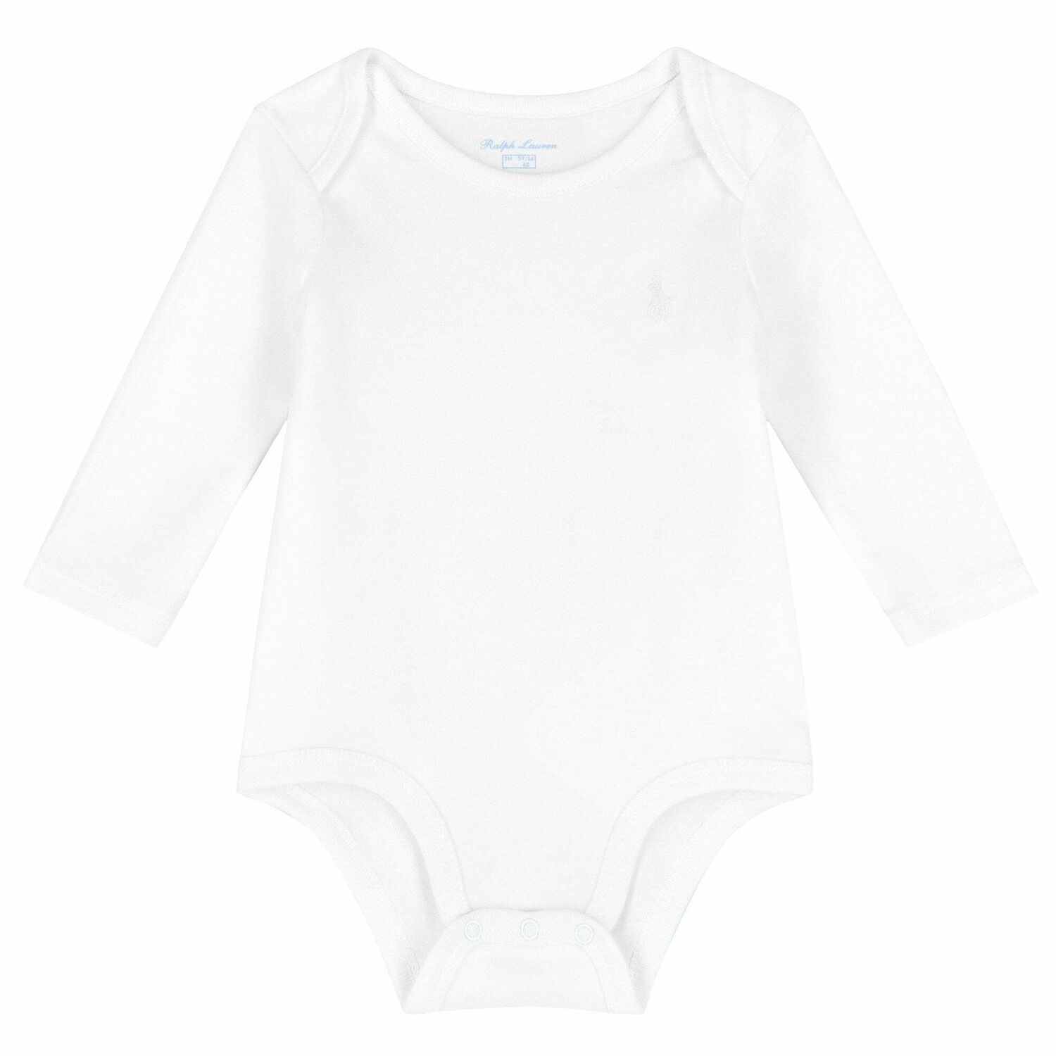 White Logo Baby Bodysuit, 3, hi-res
