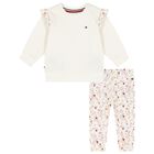 Younger Girls Ivory Trousers Set, 1, hi-res