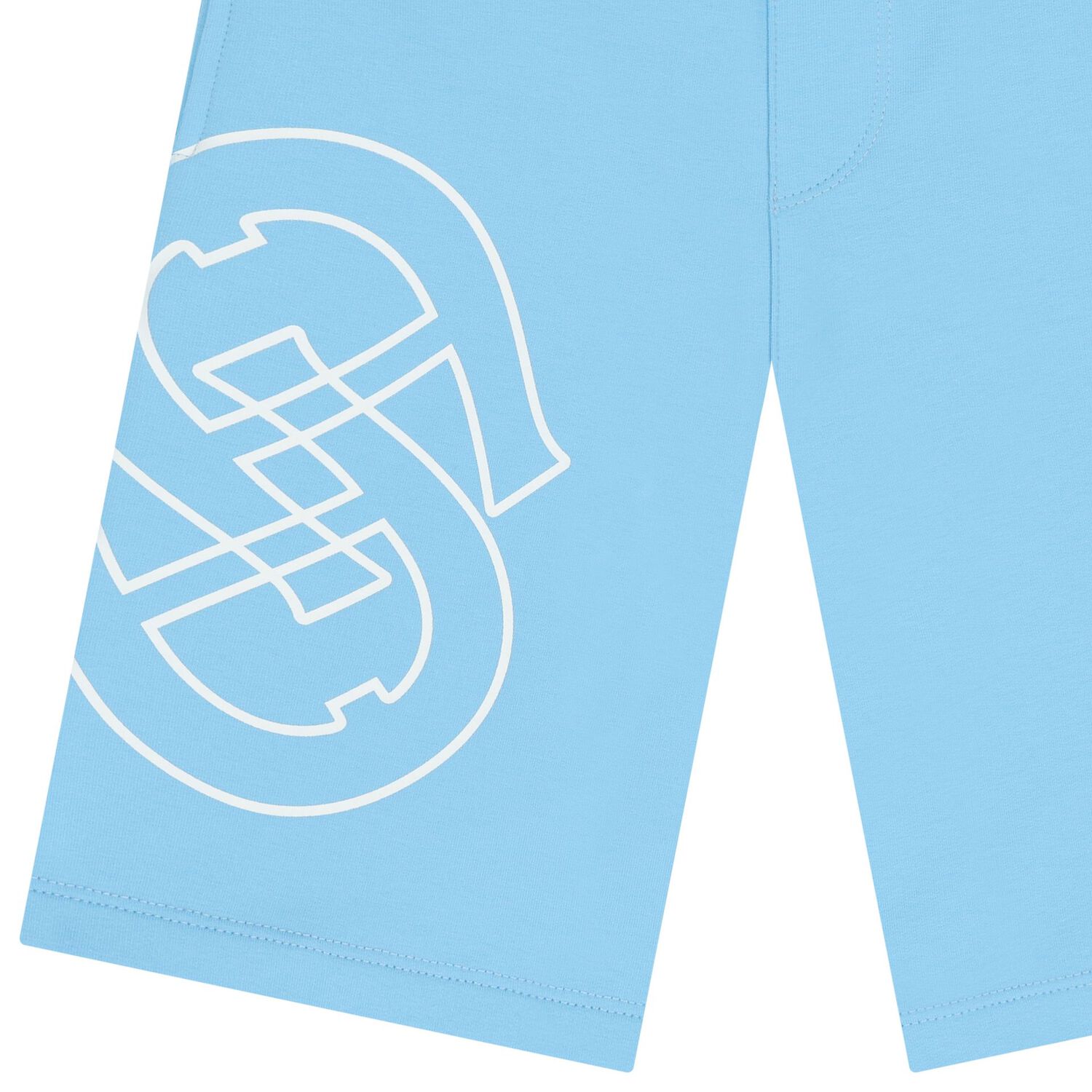 Boys Blue Logo Shorts, 1, hi-res