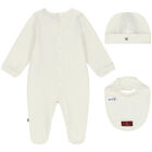 Ivory & Gold Logo Babygrow Gift Set, 1, hi-res