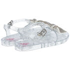 Girls Bow Jelly Sandals, 1, hi-res