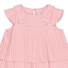 Younger Girls Pink Pleated Dress, 1, hi-res