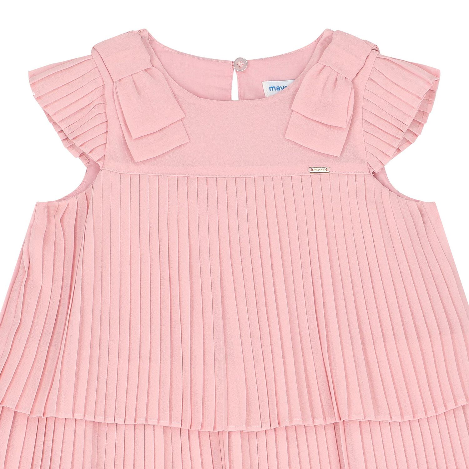 Younger Girls Pink Pleated Dress, 1, hi-res