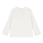 Baby Girls Ivory Polo Bear Long Sleeve Top, 1, hi-res