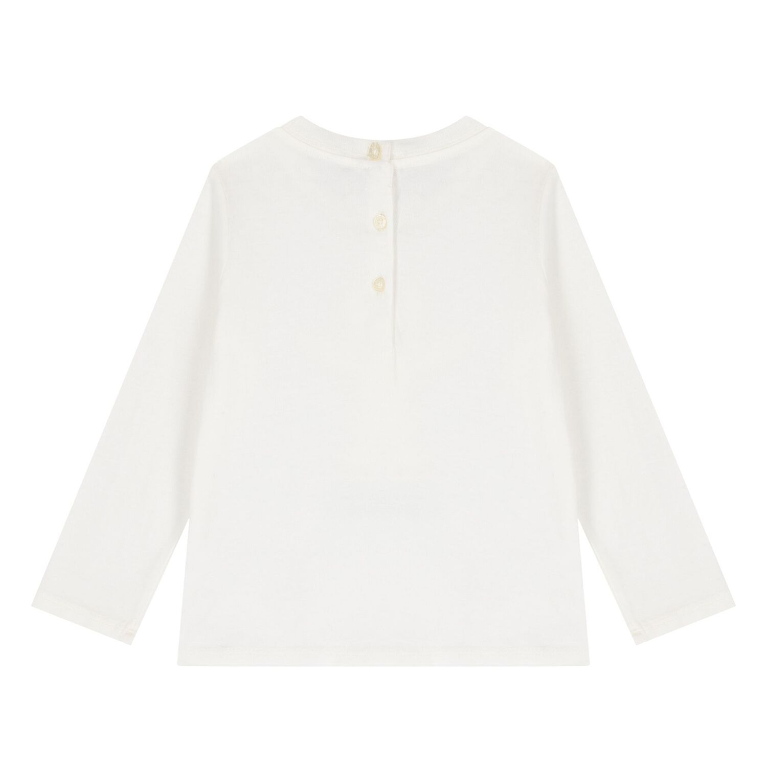 Baby Girls Ivory Polo Bear Long Sleeve Top, 1, hi-res