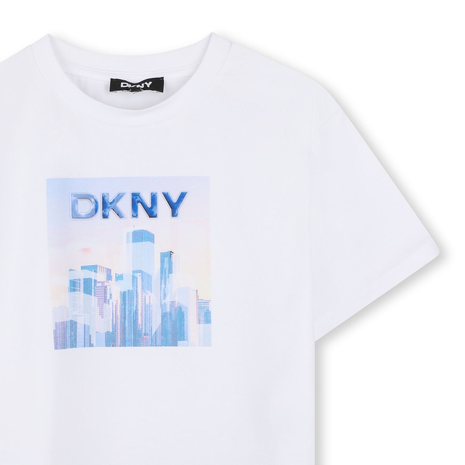 Girls White Logo T-Shirt, 1, hi-res