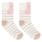 Baby Girls Pink & White Socks (4 Pack), 2, hi-res