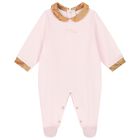 Baby Girls Pink & Beige Geo Map Babygrow Gift Set, 3, hi-res