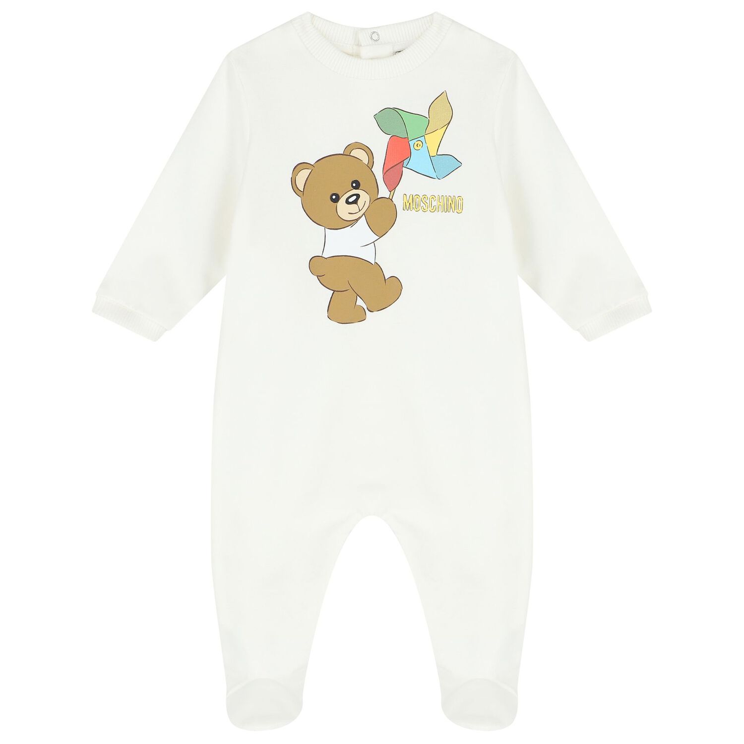Ivory Teddy Bear Logo Babygrow Gift Set, 1, hi-res image number null