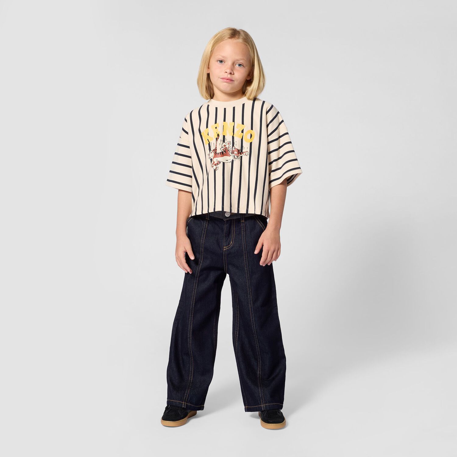 Girls Blue Denim Jeans, 1, hi-res