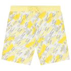 Boys Yellow & Grey Swim Shorts, 1, hi-res