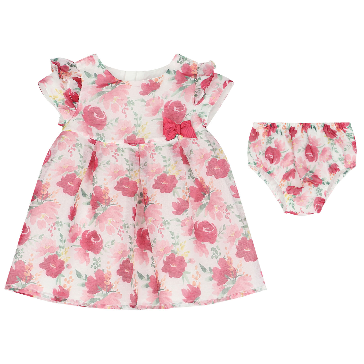 Baby Girls Floral Organza Dress Set, 1, hi-res