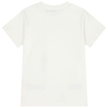 Boys White Robot T-Shirt