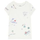 Girls White Logo T-Shirt, 1, hi-res