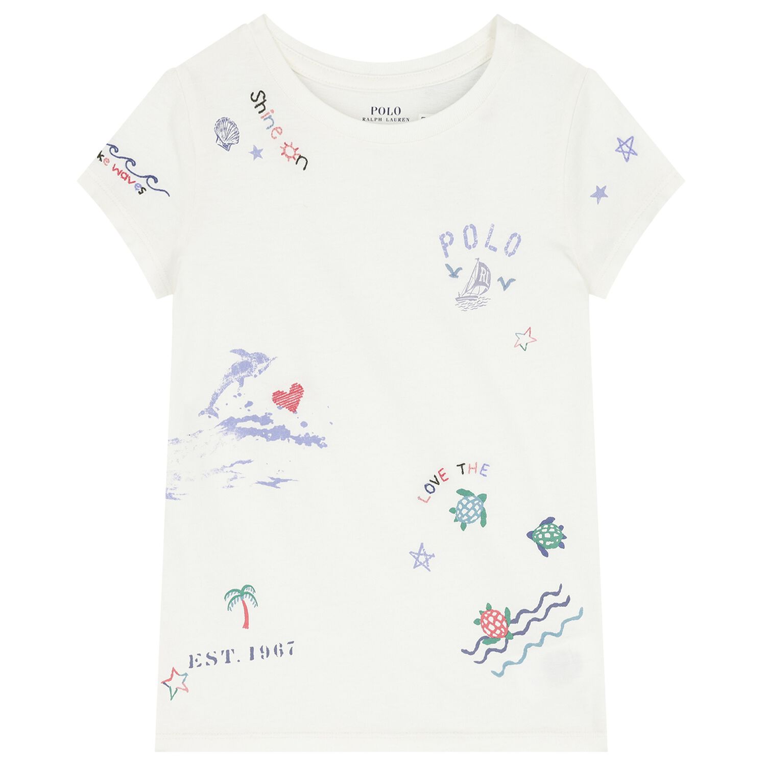 Girls White Logo T-Shirt, 1, hi-res image number null