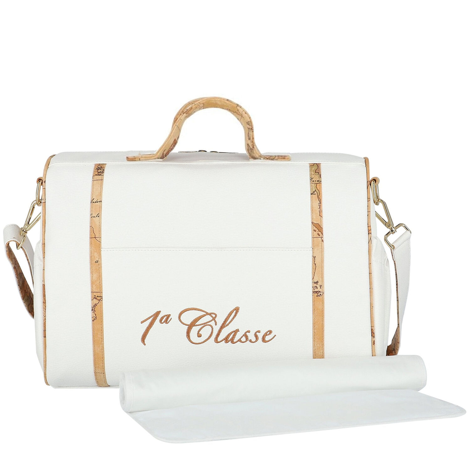 White Logo Baby Changing Bag, 1, hi-res