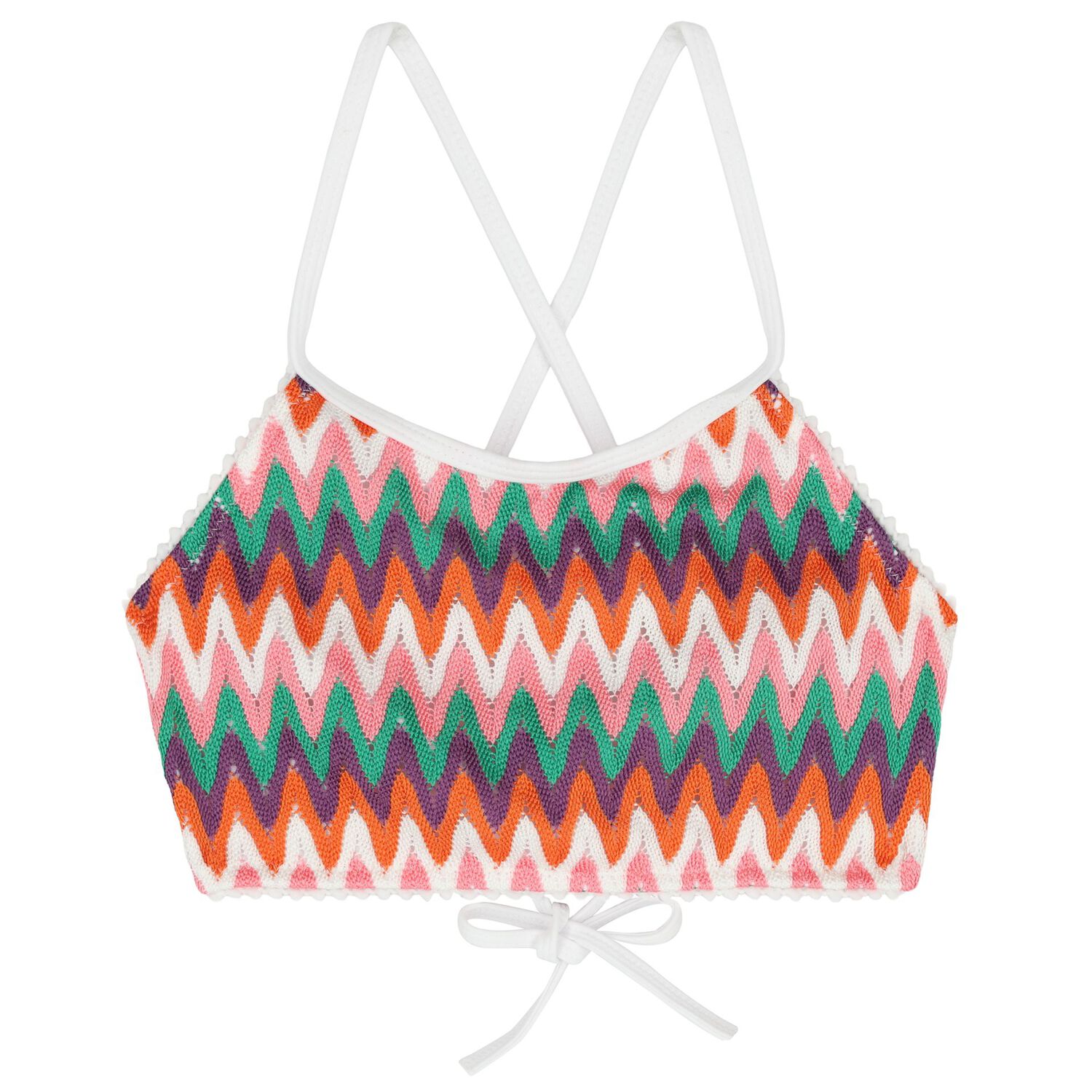 Girls Multi-Coloured Zig-Zag Bikini, 1, hi-res