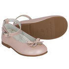 Younger Girls Pink Embellished Bow Shoes, 1, hi-res